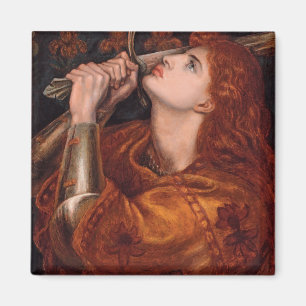 Joan of Arc (Portrait) (by Dante Gabriel Rossetti) Magnet