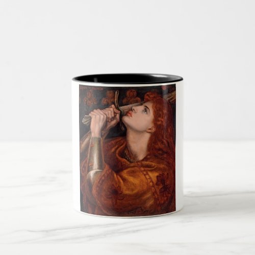 Joan of Arc Portrait by Dante Gabriel Rossetti Two_Tone Coffee Mug