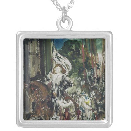 Joan of Arc Silver Plated Necklace
