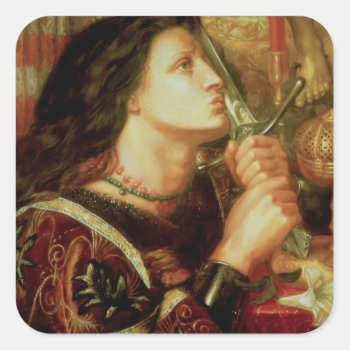 Joan Of Arc Square Sticker by encore_arts at Zazzle