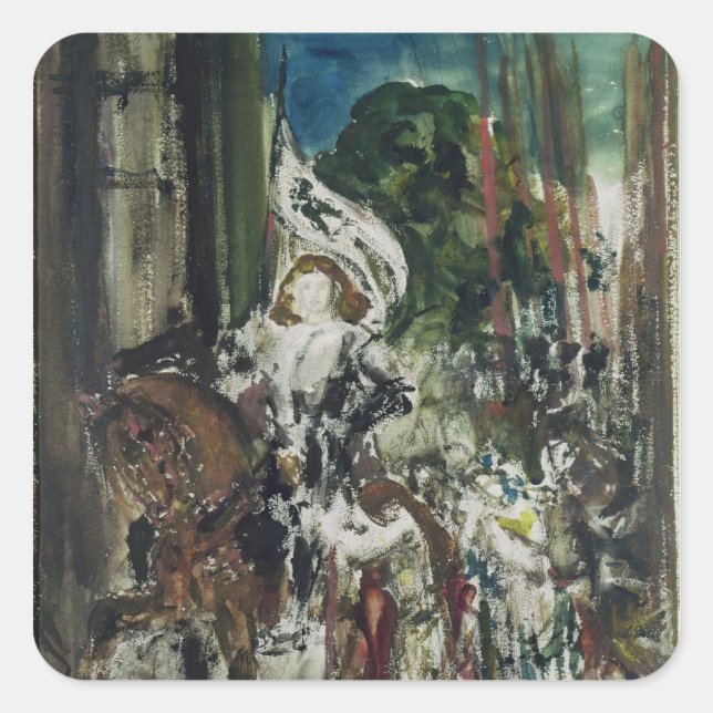 Joan of Arc Square Sticker (Front)