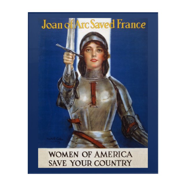 Joan of Arc: The Maid of Orleans, Knight Heroine Acrylic Print (Front)
