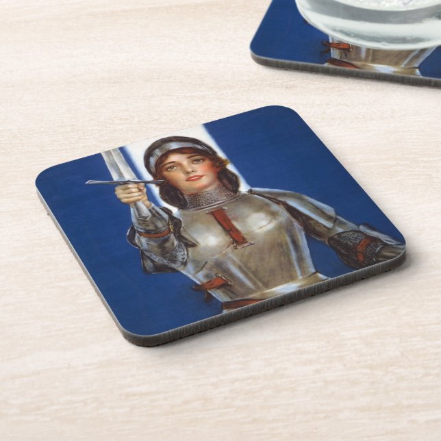 Joan of Arc: The Maid of Orleans, Knight Heroine Beverage Coaster (Left Side)