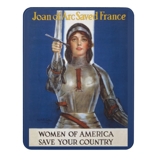 Joan of Arc: The Maid of Orleans, Knight Heroine Door Sign (Contemporary Vert)
