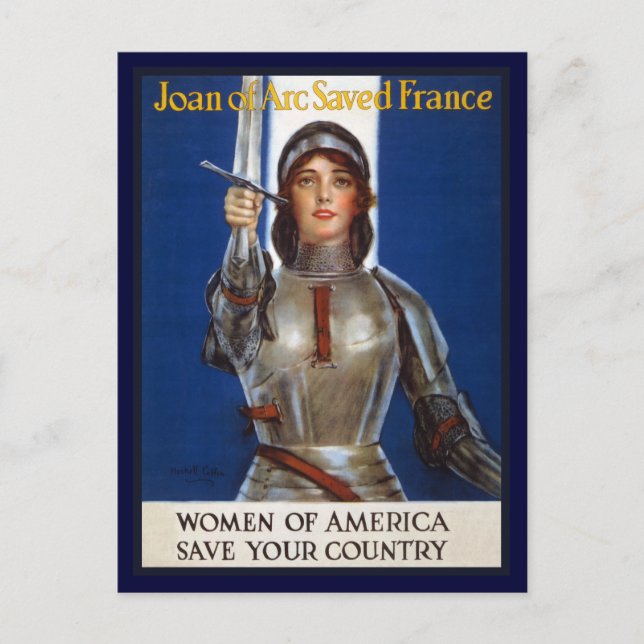 Joan of Arc: The Maid of Orleans, Knight Heroine Postcard (Front)
