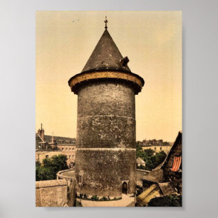 Joan of Arc's Tower, Rouen, France vintage Photoch Poster
