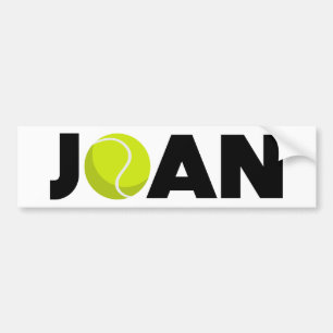 Joan Tennis Bumper Sticker