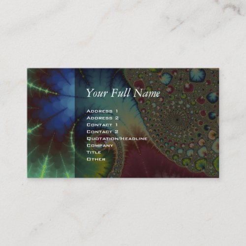 Joanie 50 Fractal Art Business Card Template