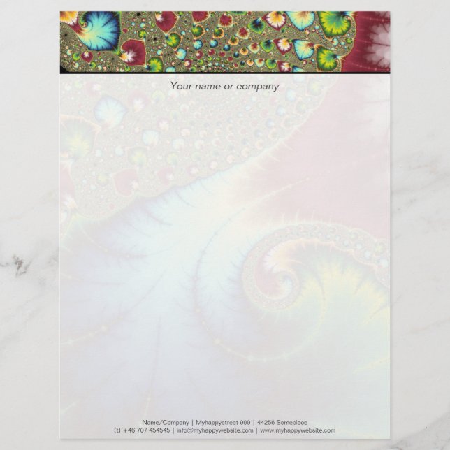 Joanie 50 Fractal Art Letterhead (Front)