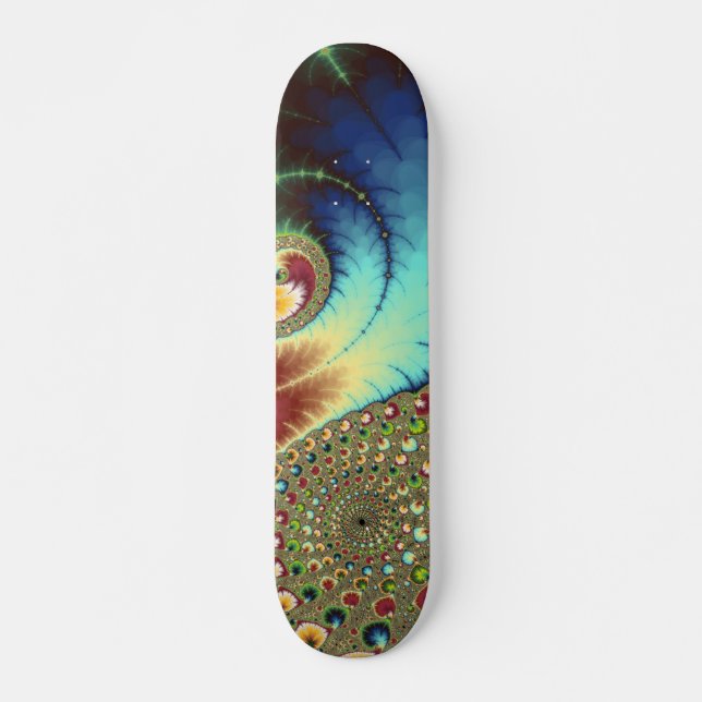 Joanie 50 Fractal Art Skateboard Deck (Front)