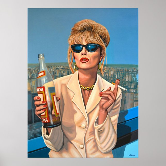 Joanna Lumley as Patsy Stone painting Poster (Front)
