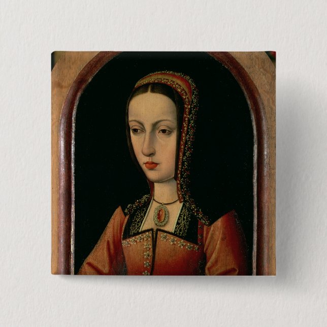 Joanna or Juana `The Mad' of Castile Button (Front)