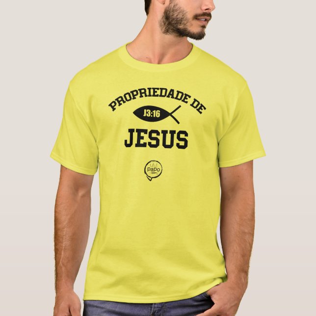 JOÃO 3:16 - Property of Jesus T-Shirt (Front)