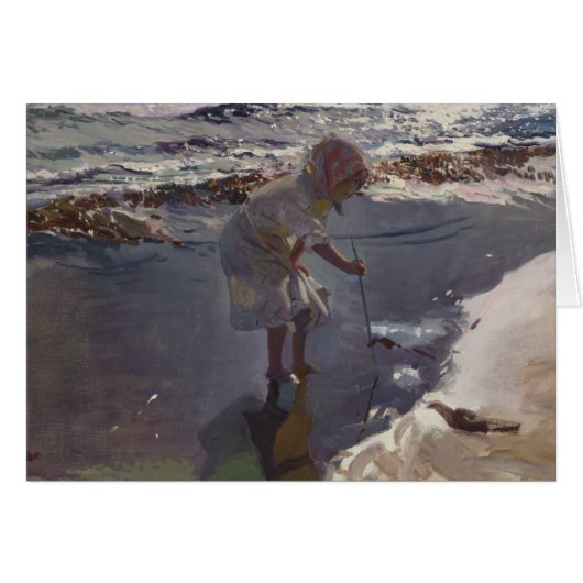Joaquin Sorolla - Buscando Mariscos Cards (Front Horizontal)