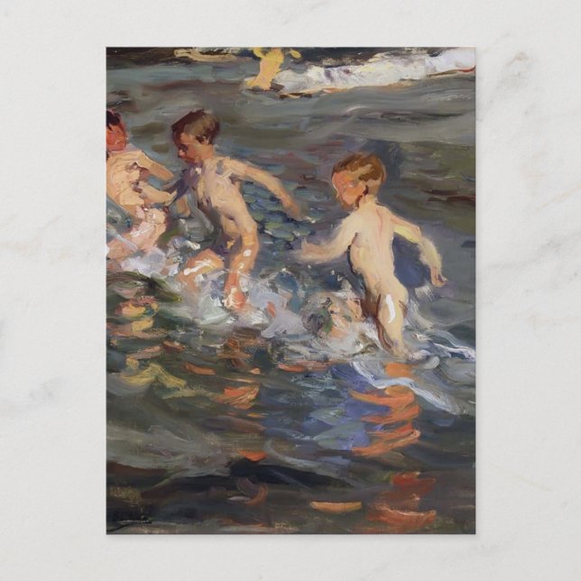 Joaquín Sorolla- Children at the beach Postcard (Front)