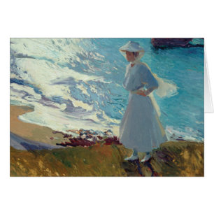Joaquin Sorolla - Maria on the Beach at Biarritz Cards