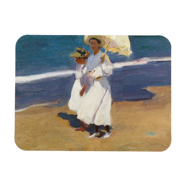 Joaquin Sorolla - On the Beach Magnet (Horizontal)