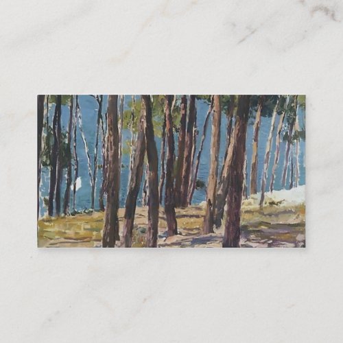 Joaquín Sorolla- Pine Trees Business Card Template