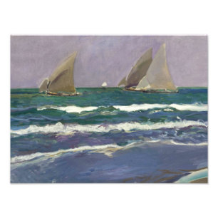 Joaquin Sorolla - Ship Sails in the Sea Photo Print