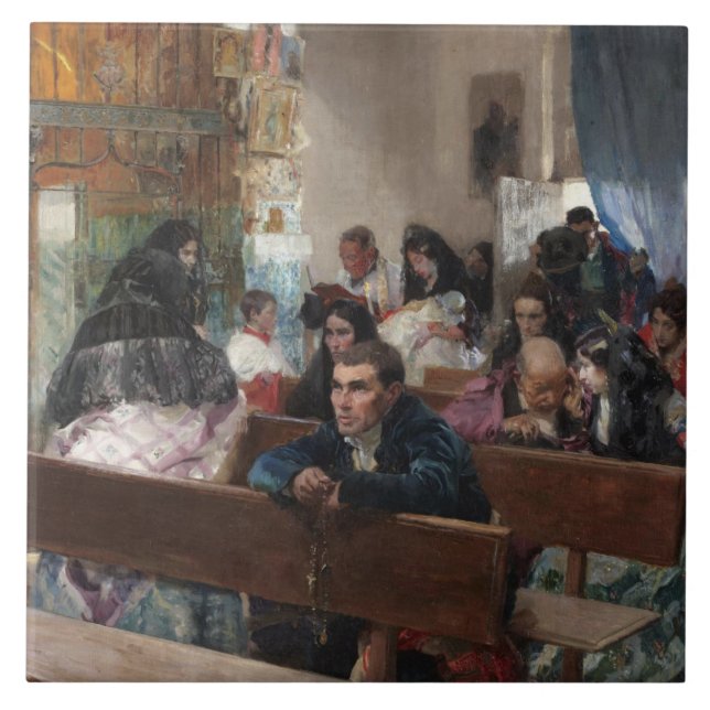 Joaquin Sorolla - The Baptism Ceramic Tile (Front)