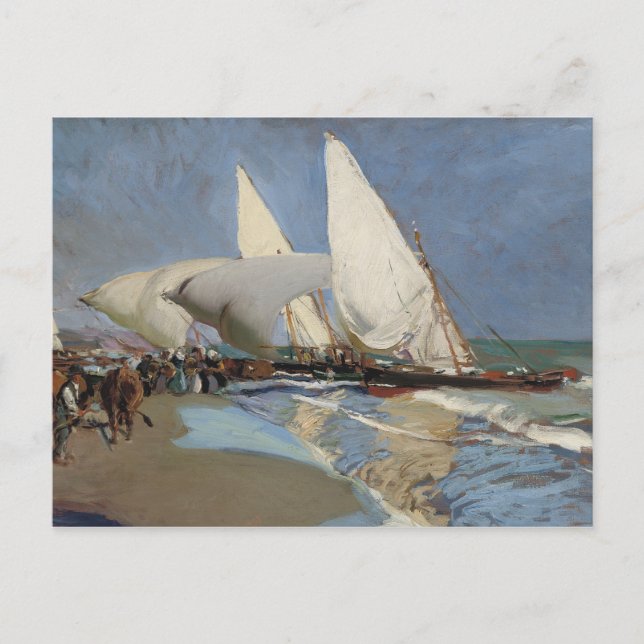 Joaquin Sorolla - The Beach at Valencia Postcard (Front)