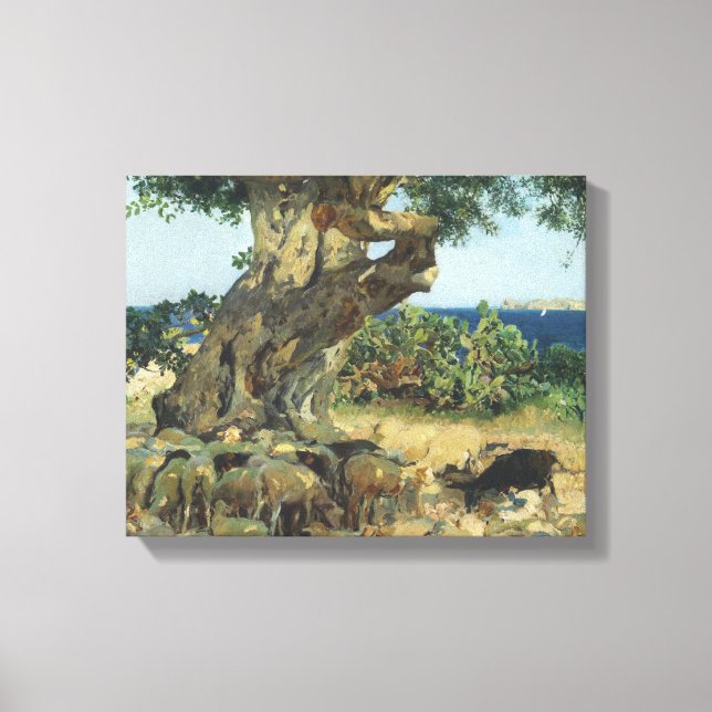 Joaquin Sorolla - The Carob Tree Canvas Print (Front)