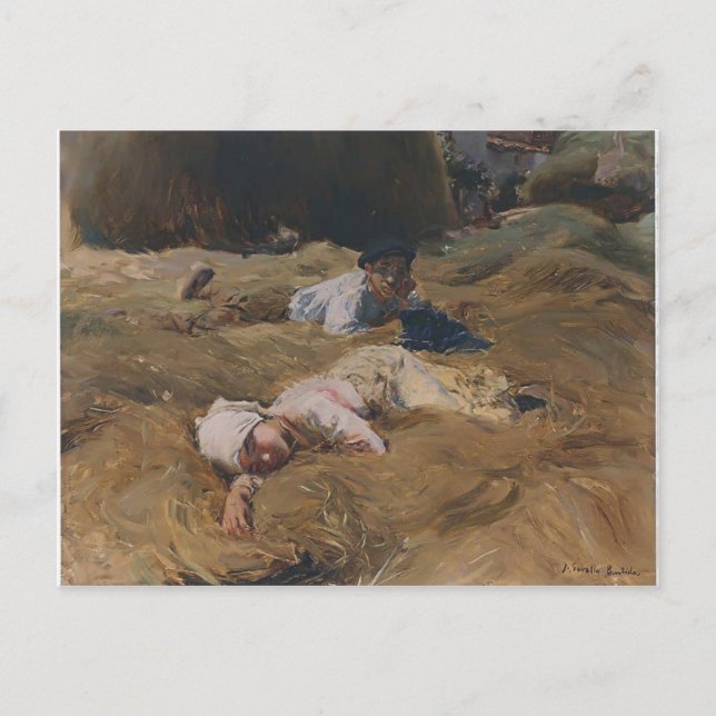 Joaquín Sorolla- The nap, Asturias Postcard (Front)