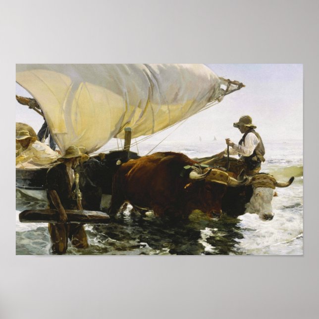 Joaquin Sorolla - The Return from Fishing Poster (Front)