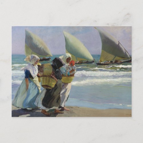Joaquin Sorolla _ The Three Sails Postcard