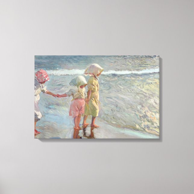 Joaquin Sorolla - The Three Sisters Canvas Print (Front)
