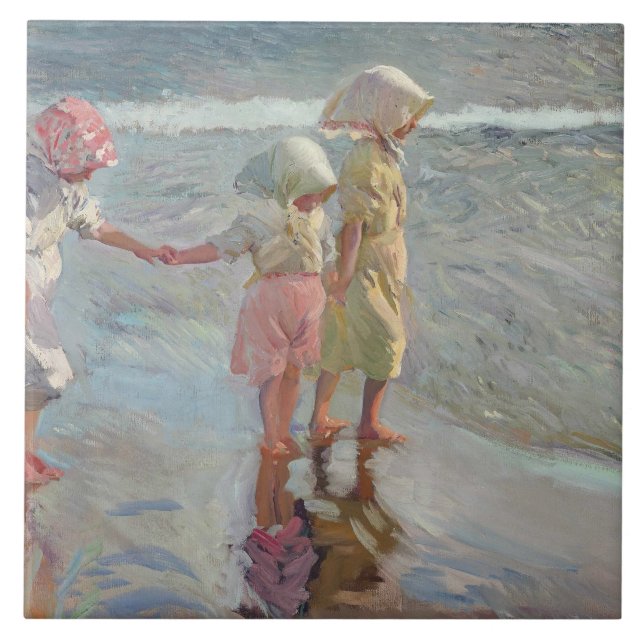 Joaquin Sorolla - The Three Sisters Tile (Front)