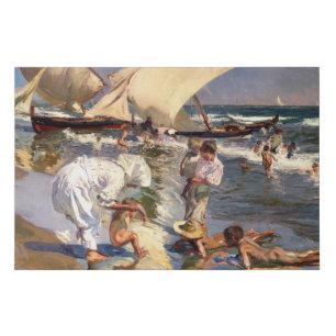 Joaquin Sorolla - Valencia Beach by Morning Light Faux Canvas Print