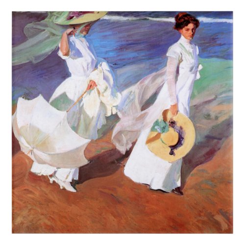 Joaquin Sorolla Women Walking Beach Acrylic Print