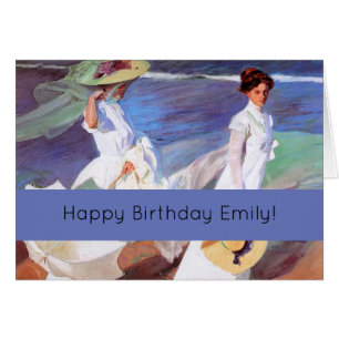 Joaquin Sorolla Women Walking Beach Cards