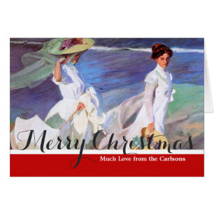 Joaquin Sorolla Women Walking Beach Cards