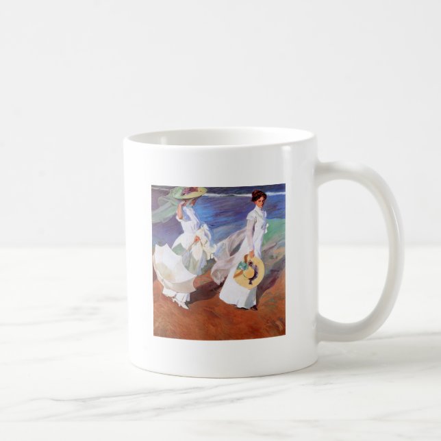 Joaquin Sorolla Women Walking Beach Coffee Mug (Right)