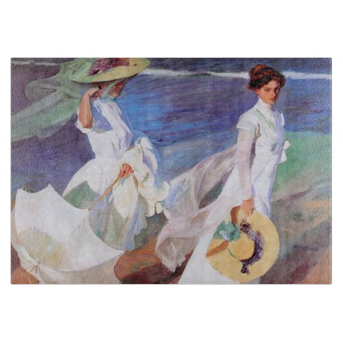 Joaquin Sorolla Women Walking Beach Cutting Board