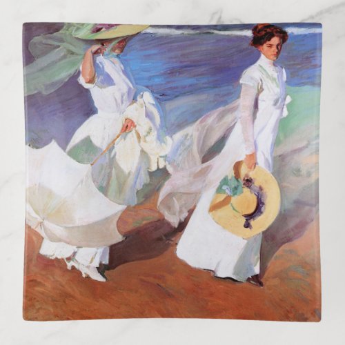 Joaquin Sorolla Women Walking Beach Trinket Tray