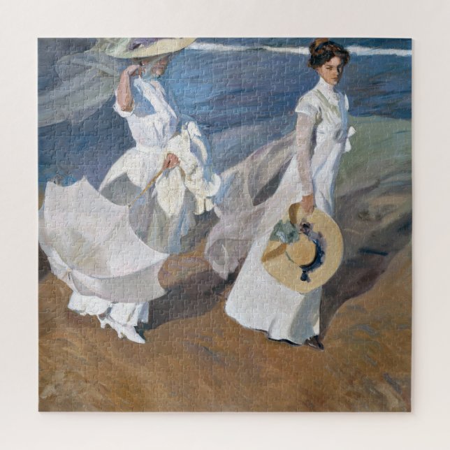 Joaquin Sorolla - Women Walking on the Beach Jigsaw Puzzle (Vertical)
