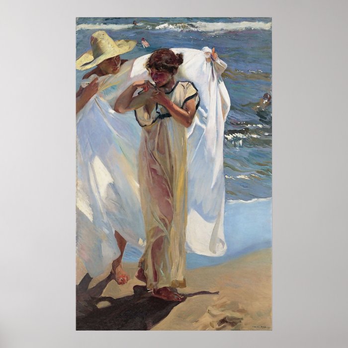 Joaquín Sorolla y Bastida After The Bath Poster