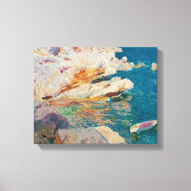 Joaquin Sorolla Y Bastida - Rocks At Javea. Canvas Print (Front)