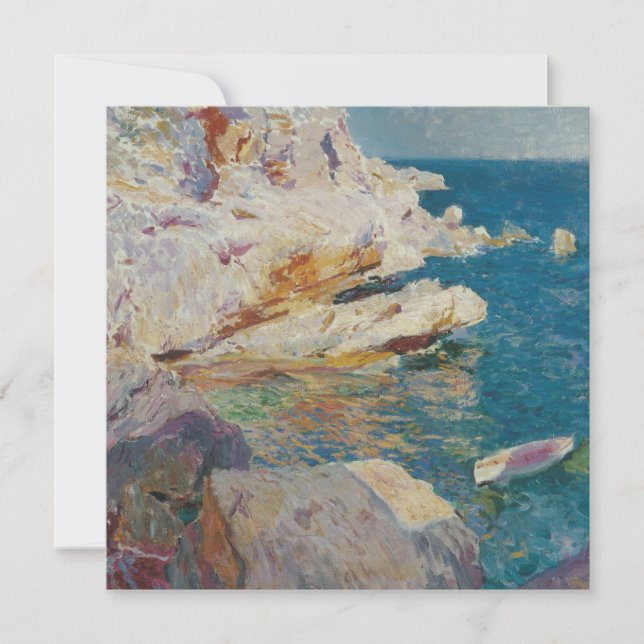 Joaquin Sorolla Y Bastida - Rocks At Javea. Holiday Card (Front)