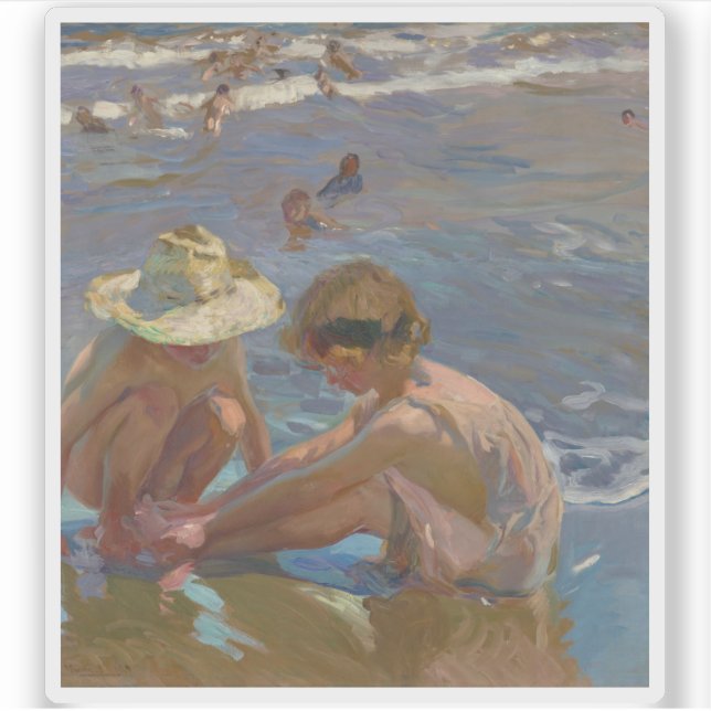 Joaquín Sorolla y Bastida -The Wounded Foot Sticker (Front)