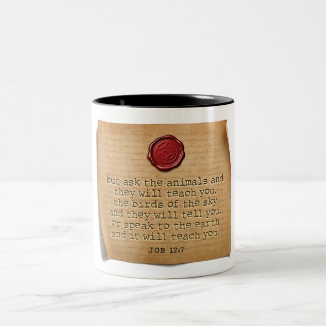 JOB 12:7 - Coffee Mug (Center)