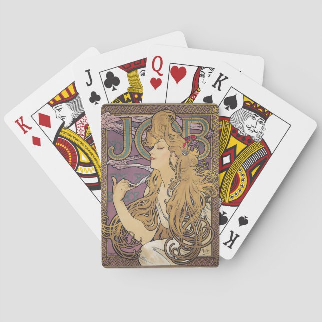 Job (1896) by Alphonse Mucha  Poker Cards (Back)