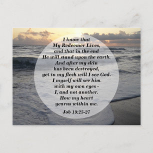 Job 19:25-27 My Redeemer Lives! Postcard