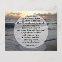 Job 19:25-27 My Redeemer Lives! Poster