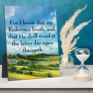 Job 19:25 plaque