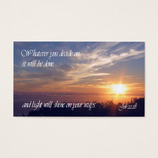 Job 22:28 Inspirational Wallet Cards (Front)