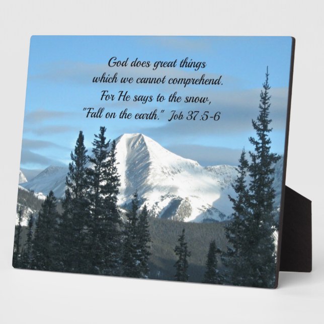 Job 37:5-6 plaque (Side)